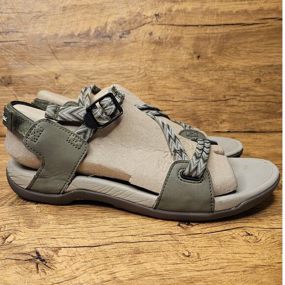 Viakix Sloane Grey Adjustable strap comfort walking outdoor sandals sz 10 - Picture 1 of 7